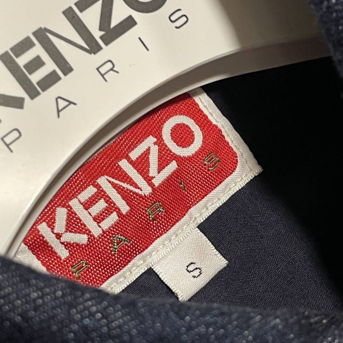  стандартный товар прекрасный товар KENZO Kenzo индиго Denim рубашка с длинным рукавом Western внешний tops жакет S