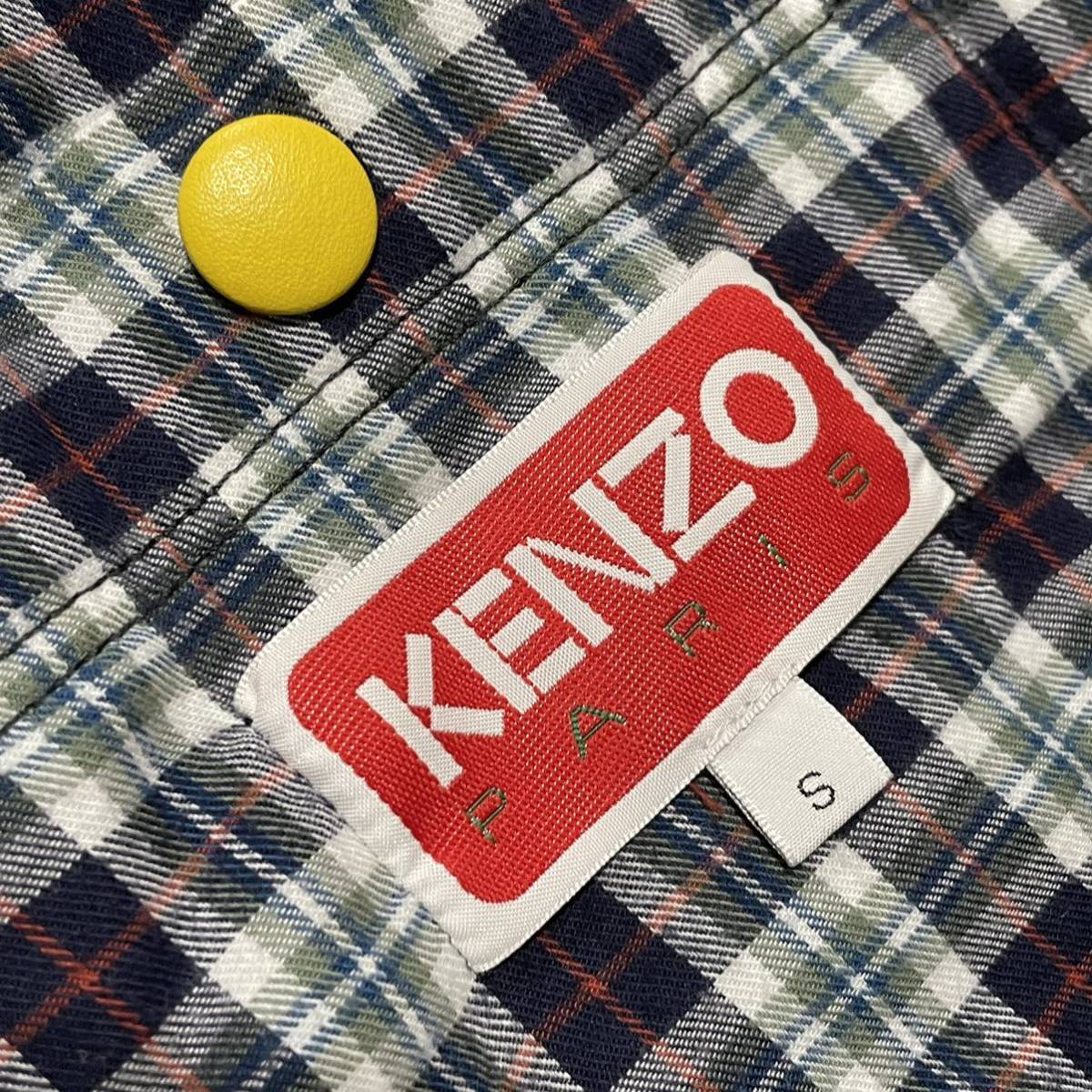  стандартный товар прекрасный товар KENZO Kenzo .Tiger балка City жакет куртка внешний tops рукав кожа S