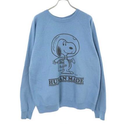 正規品 美品 ヒューマンメイドHuman Made x Peanuts Snoopy Sweatshirt スウェット トレーナー スヌーピー ピーナッツ ブルー L