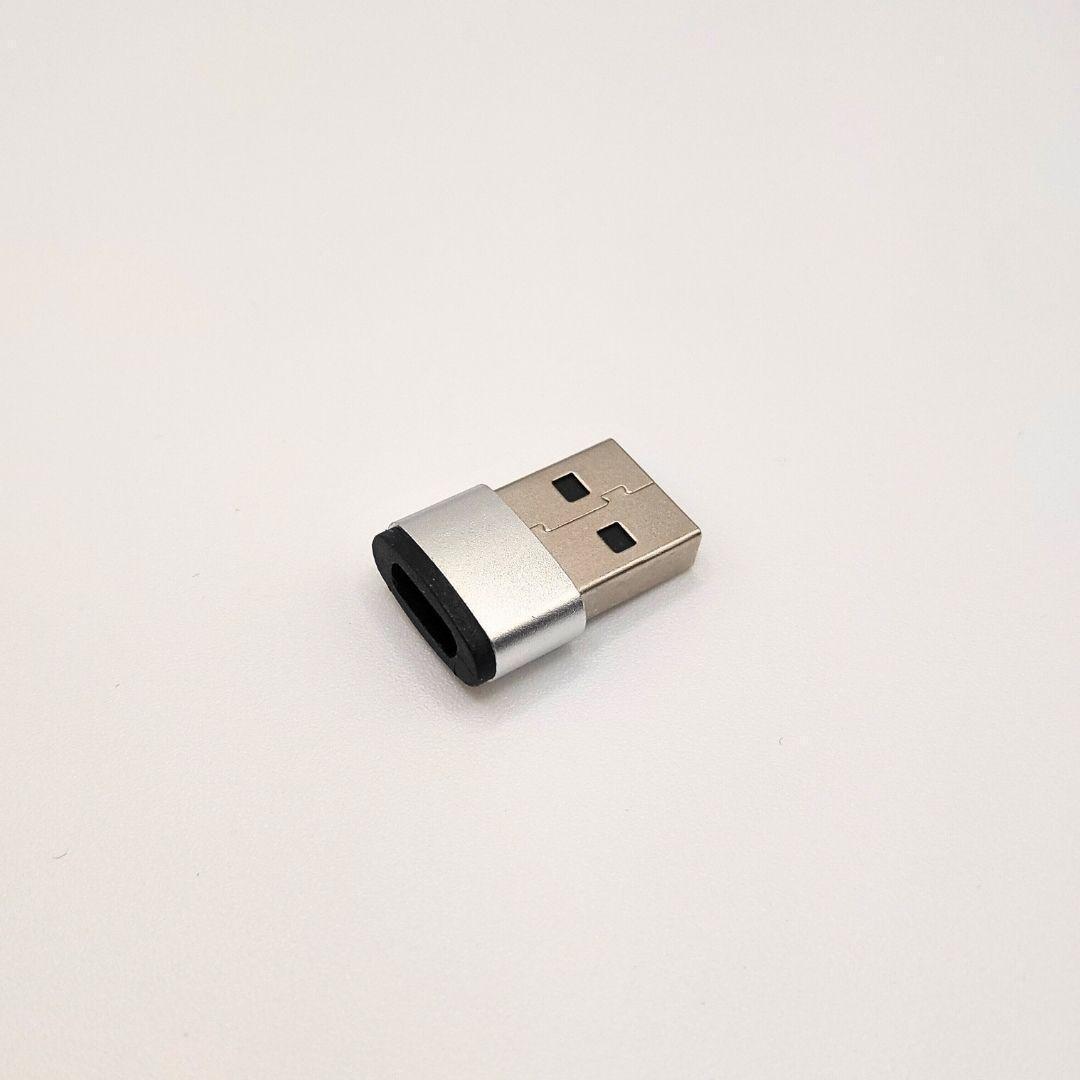 USB Type-C 変換 タイプC 変換アダプタ iPhone 2個 銀 シルバー_画像7