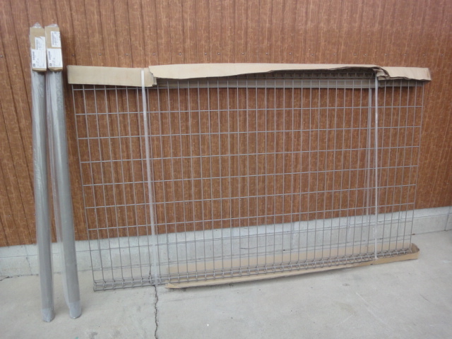 T-171 three . aluminium yu mesh R mesh fence fence 1 sheets + pillar 2 ps H1200mm for divider ... fence DIY reform 