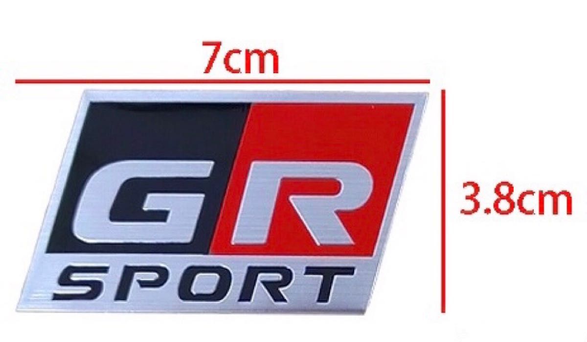 トヨタ GR SPORTマットシルバーガズー レーシング エンブレム 2枚セット