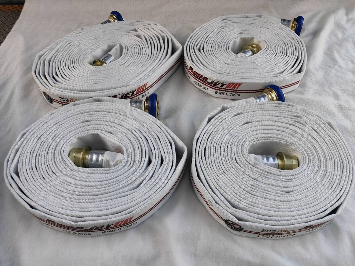 PPZ354757 dead stock (IWA) fire fighting hose 2 pcs set ③*2021 year * aqua jet *40x15m*0.7Mpa( unused ) agriculture for water water hose 