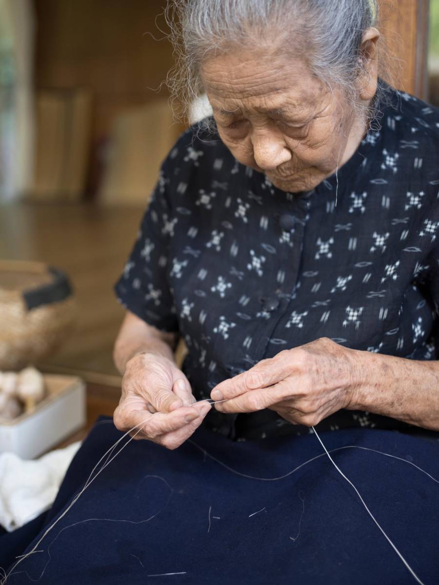 平良敏子作　喜如嘉の芭蕉布　着尺　_画像10