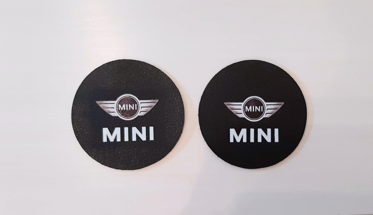  Mini держатель для напитков 2 шт. комплект коврик эмблема Coaster MINI Mini Cooper Rover Mini Clubman,