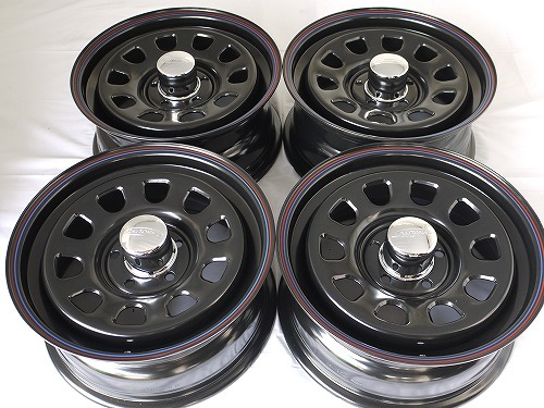 新品 デイトナ 16-7.0J＋33 5-114.3 ブラック ホイール4本SET アウトレット特価 チェロキーXJ JEEP ラングラーTJ (W2381-1)_画像1