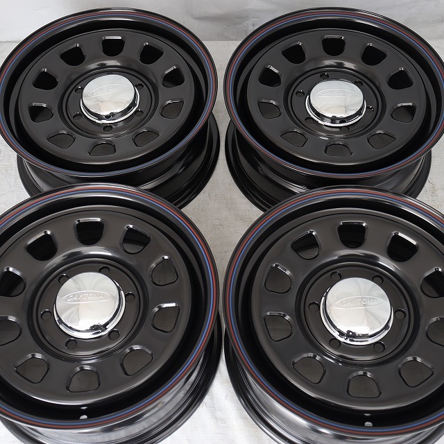 新品 デイトナ 16-6.5J＋38 6-139.7 ブラック ホイール4本SET ハイエース200系 アウトレット特価(W2166-1)_画像1