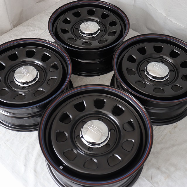 新品 デイトナ 16-6.5J＋38 6-139.7 ブラック ホイール4本SET ハイエース200系 アウトレット特価(W2166-3)_画像2