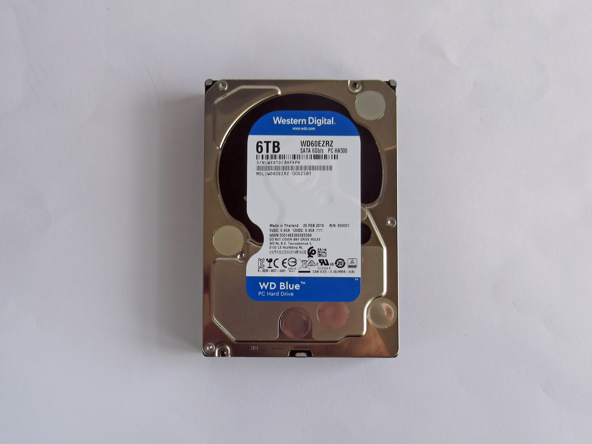 ★☆WESTERN DIGITAL WD Blue WD60EZRZ-RT 6TB/SATA600/5400rpm/64MB/3.5in/CMR 動作品☆★_画像1