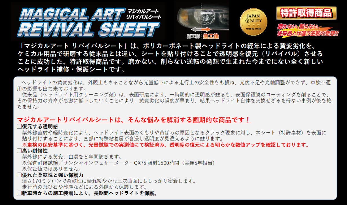 ヘッドライト 黄ばみ 除去 スズキ エブリィ DA17 ハセプロ マジカルアートリバイバルシート MRSHD-SZ3_画像5