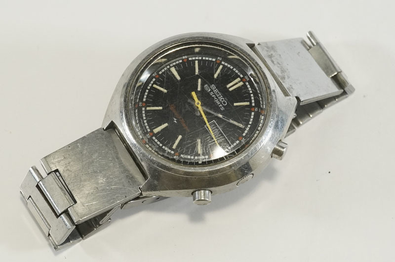 1円~【793】SEIKO／セイコー　5SPORTS　Speed-Timer　7015-7000　スピードタイマー　自動巻き　デイデイト　メンズ_画像4