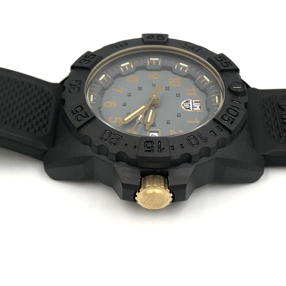 2.15TC-Y123★Luminox 腕時計★ルミノックス/3500-1GBq H-3 LX-200/ブラック/ウォッチ/Watch/EA0 EA8_画像3