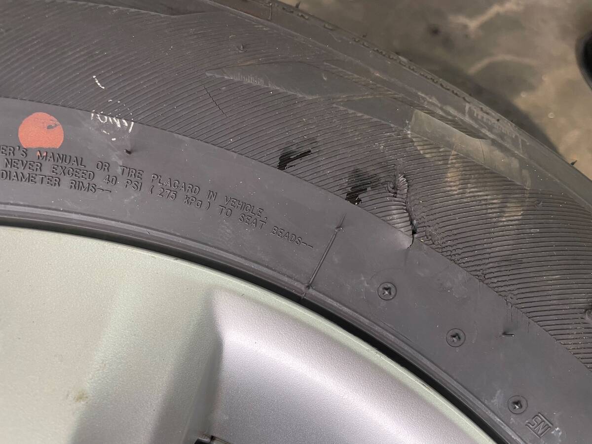 プラド純正アルミ 265/65R17 夏タイヤ 4本 7.5J +25 6H 139.7トヨタ 純正 ホイール サーフの画像8