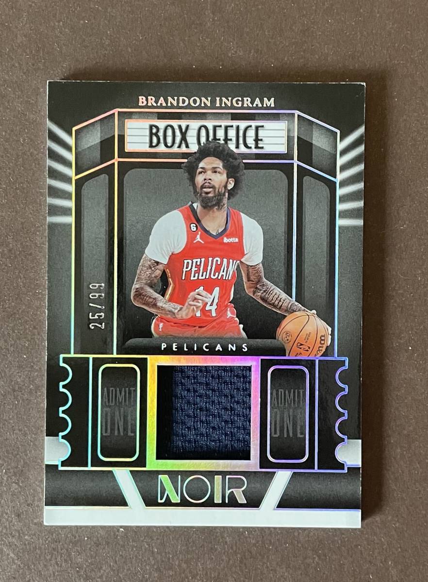 2022-23 Panini Noir Basketball Box Office Memorabilia Brandon Ingram /99 Pelicans NBAカードの画像1
