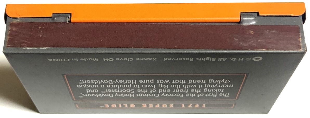 レア　ハーレーダビッドソン　1971 SUPER GLIDE マッチケース　スーパーグライド　マッチ箱 　9×5.5×1cm_画像4