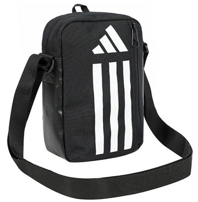  Adidas * big Logos Lee line shoulder bag BAG black * unused goods *