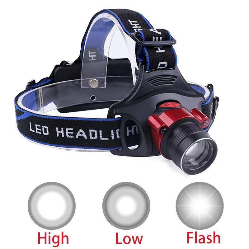 2個セット　led ヘッドライト LED ヘッドランプ 超軽量 3点灯モード防水 角度調整 ズーム機能 充電、単3電池式両用（単3電池別売）