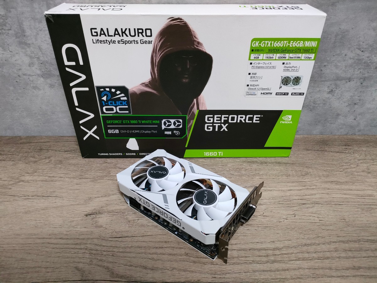 NVIDIA 玄人志向GeForce GTX1660Ti 6GB GALAX White Mini OC