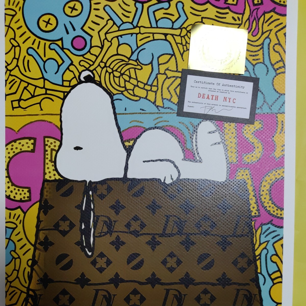 DEATH NYC worldwide limitation 100 sheets art poster Snoopy SNOOPY Keith he ring Keith Haring Louis Vuitton LOUISVUITTON Tom eba Heart 