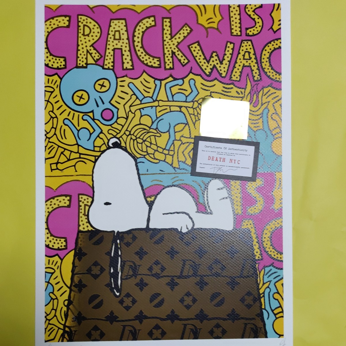 DEATH NYC worldwide limitation 100 sheets art poster Snoopy SNOOPY Keith he ring Keith Haring Louis Vuitton LOUISVUITTON Tom eba Heart 