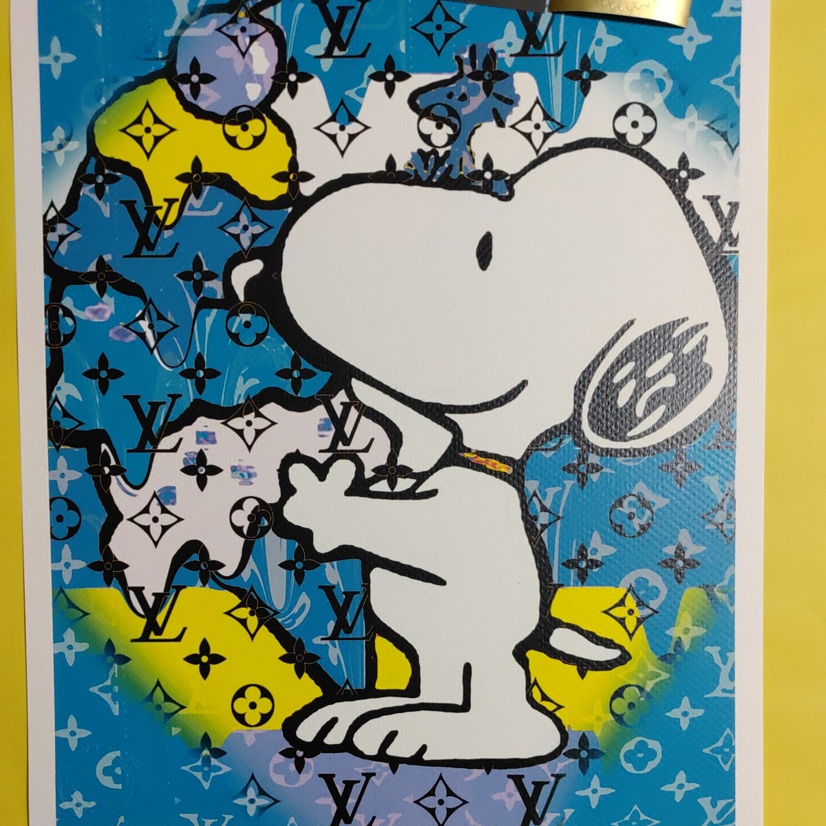 DEATH NYC 世界限定100枚 アートポスター　スヌーピー　SNOOPY　アイスクリーム　LOUISVUITTON　ルイヴィトン　PEANUTS トム エバハート_画像3