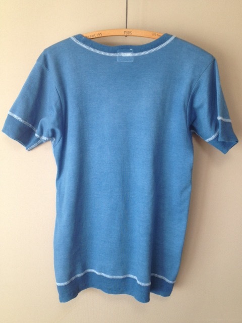 ほぼ未使用　TENDER Co. テンダー 製品染め カットソー Tシャツ サイズ３ 水色 ライトブルー イギリス製_画像2