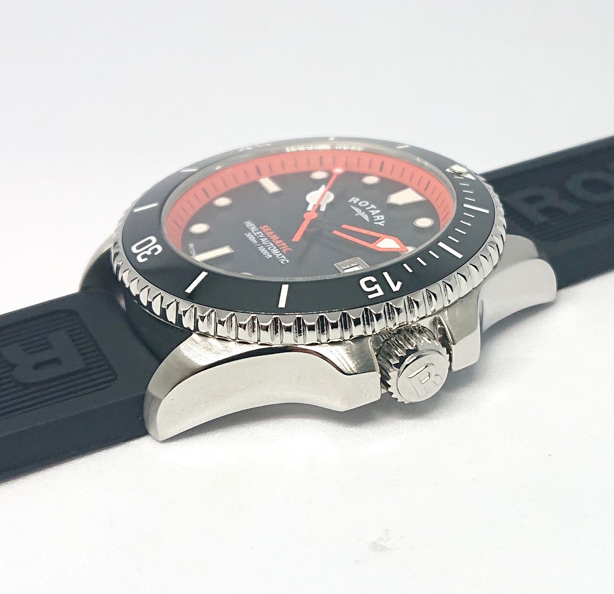 [ new goods ] ROTARY rotary si- matic diver black orange GS05430/84 self-winding watch rubber belt 