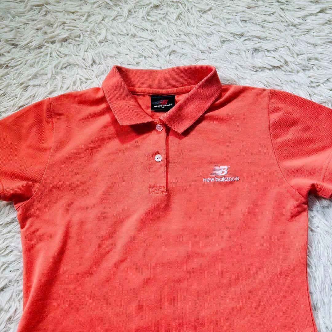 NS00138 beautiful goods new balance New balance lady's polo-shirt embroidery orange M