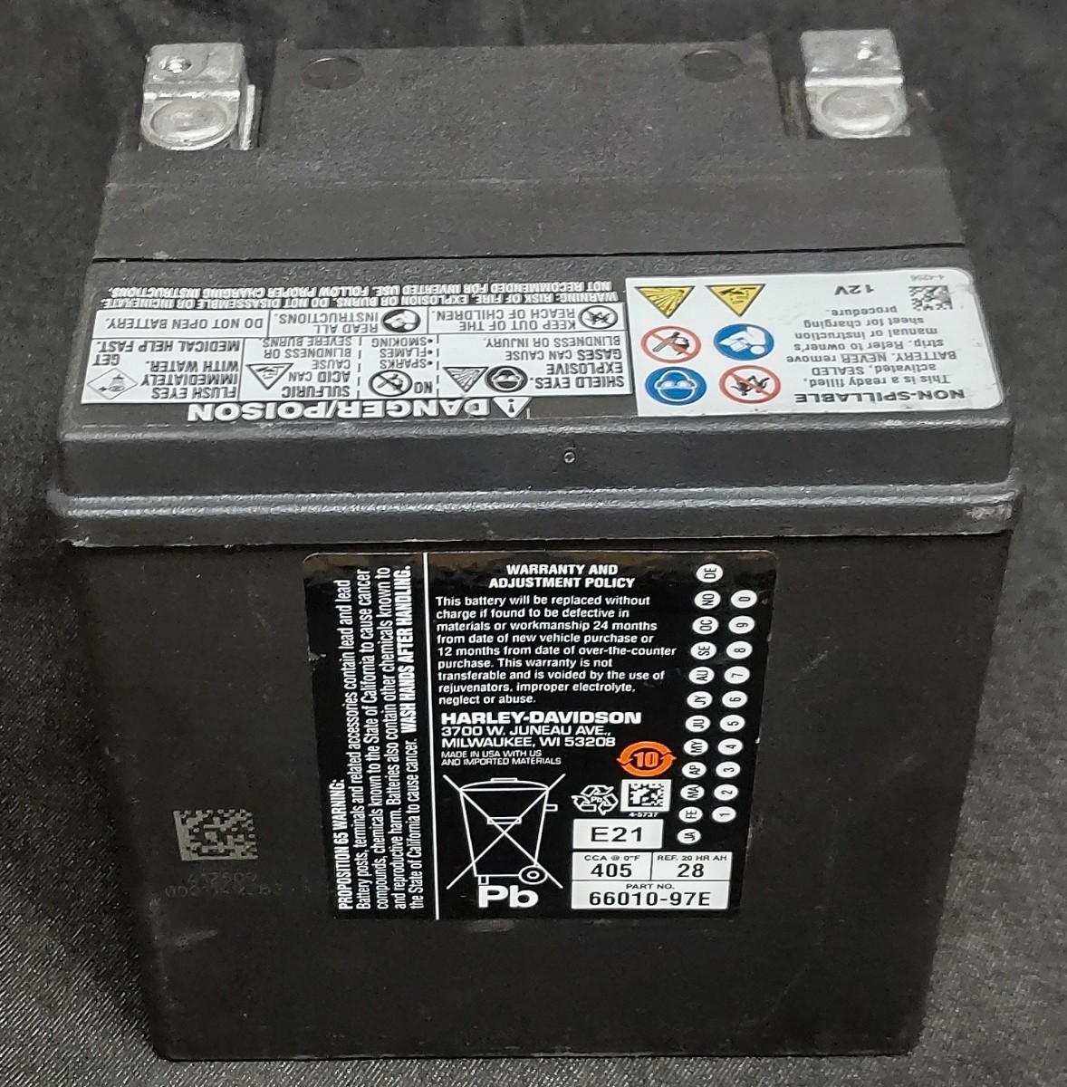 [1 year with guarantee ] patent (special permission) acquisition reproduction machine use * premium reproduction battery *2021 year manufacture * Harley Davidson original *66010-97E* interchangeable 66000212