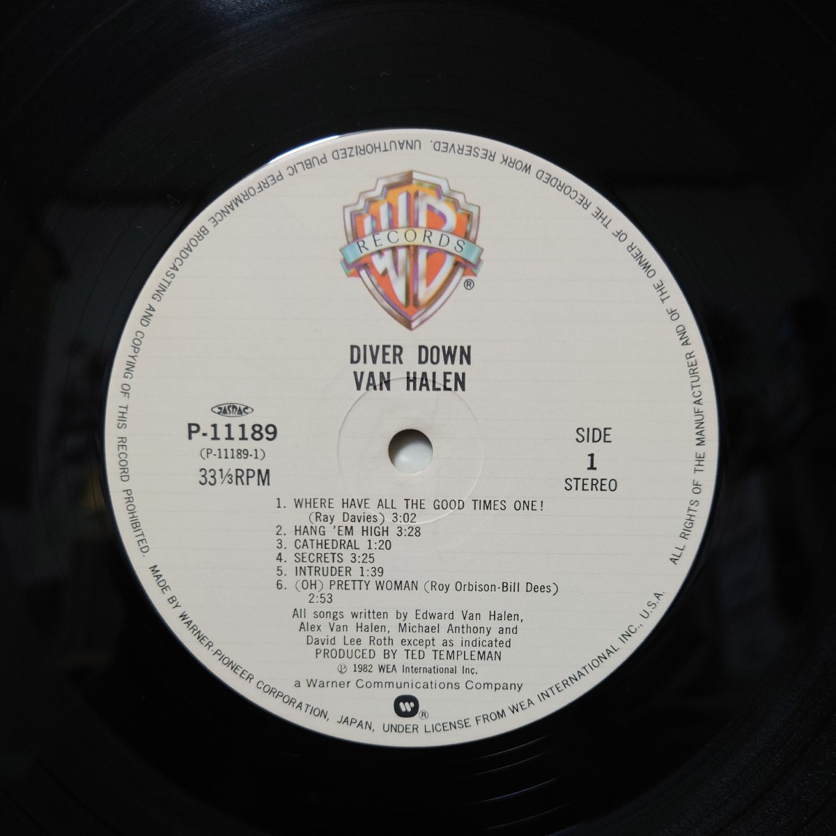 中古 レコード LP ★ 帯付 Van Halen ヴァン・ヘイレン『 Diver Down ダイヴァー・ダウン 』P-11189 国内盤 JAPAN_画像5