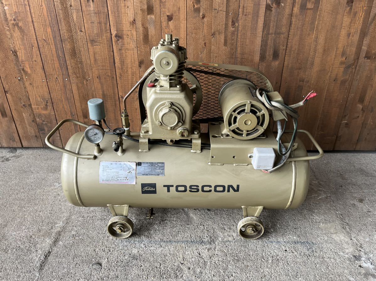 東芝 トスコン エアーコンプレッサー GP6-7T9 三相200V 0.75kw 1馬力