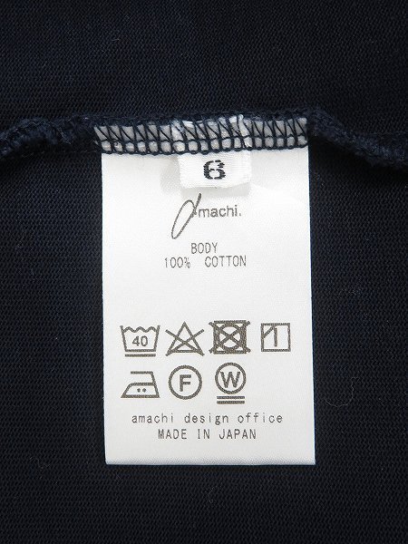 5T9925■amachi AY-6-15 Contour Line T-Shirt アマチ オーバーサイズTシャツ_画像4