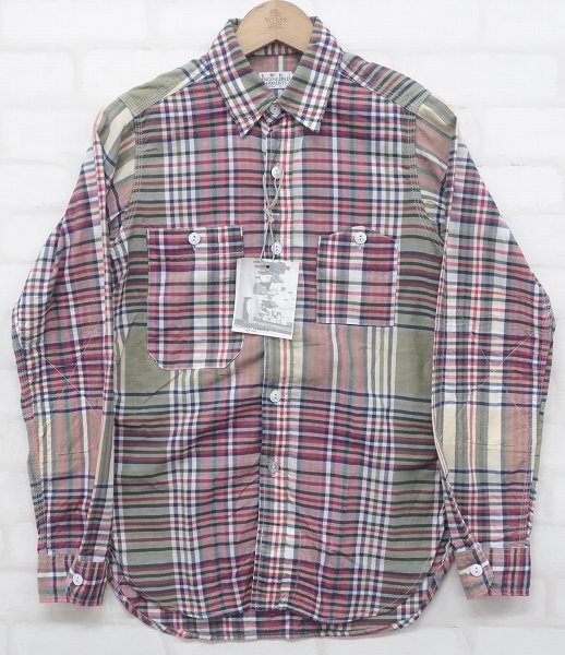 6T4467■FWK BY ENGINEERED GARMENTS 長袖チェックワークシャツ エンジニアードガーメンツ_画像1