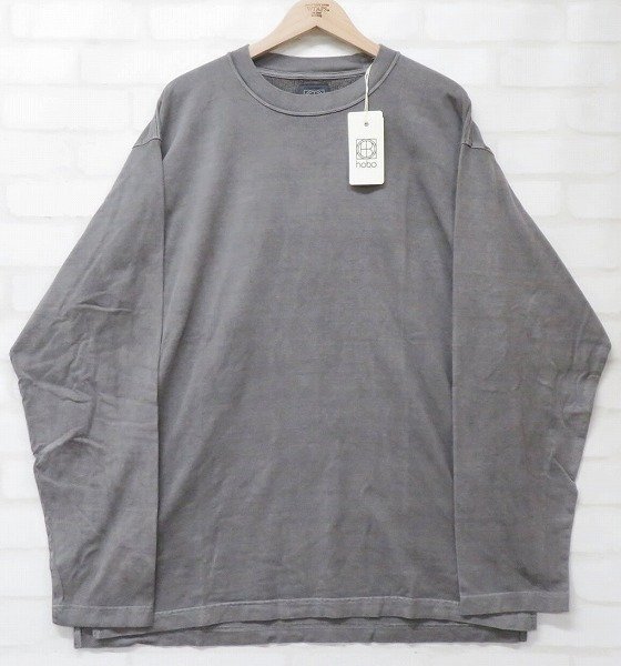 7T4226■クリックポスト対応■HOBO COTTON JERSEY BENGALAL MUD DYED CREW NECK TEE HB-C3801 ホーボー クルーネック長袖Tシャ