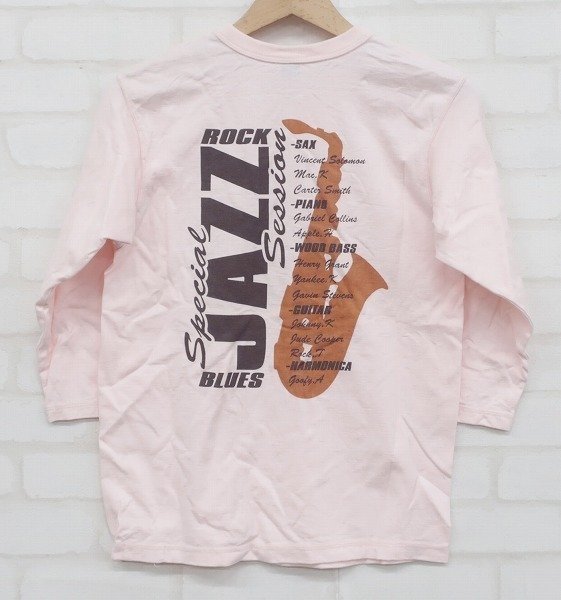 5T9456【クリックポスト対応】 RJB JAZZ 7分袖Tシャツ フラットヘッド_画像1