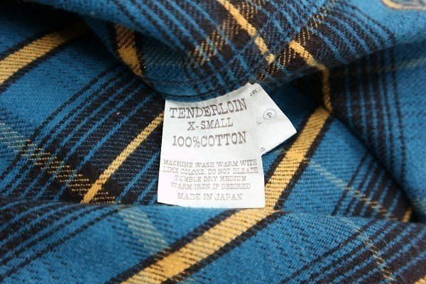 3T6209□テンダーロイン T-HEAVY FLANNEL SHT CHECK TURQUO 3T6209□テンダーロイン T-HEAVY FLANNEL SHT CHECK TURQUO
