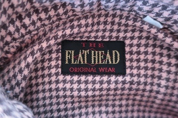 5T1677■未使用品 フラットヘッド 千鳥チェックワークシャツ THE FLAT HEAD_画像3