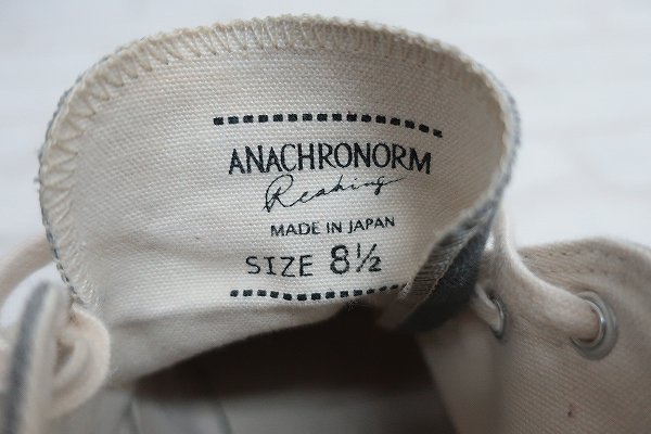 2S1049■ANACHRONORM PARADISE RUBBER ATLETICS SHOES アナクロノーム ミドルカットヘリンボーンスニーカーの画像5