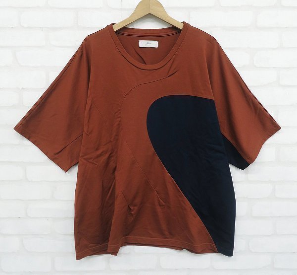 5T9925■amachi AY-6-15 Contour Line T-Shirt アマチ オーバーサイズTシャツ_画像1