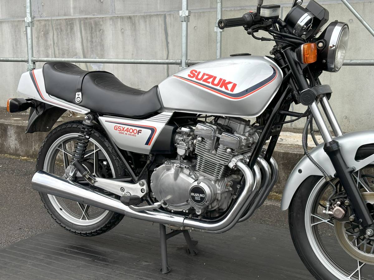 超極上GSX400F ゴキ!! 状態最高!! カタナ インパルス スズキ SUZUKI エンジン実働 動画あり 旧車絶版車 GSX400E GSX250E GSX400FS ザリ_画像2