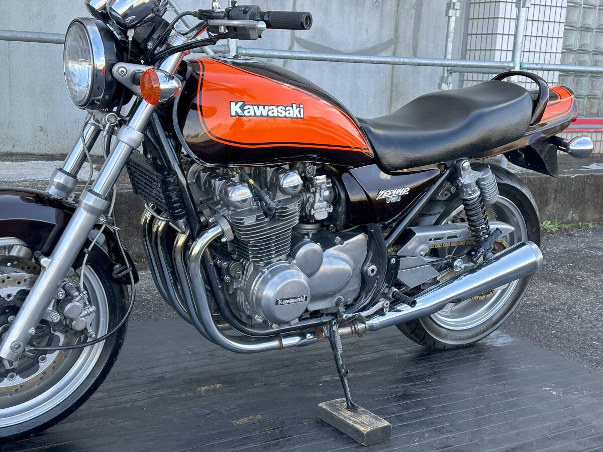 超極上ゼファー750 火の玉!! エンジン絶好調!! 状態最高!! KAWASAKI カワサキ エンジン実働 動画あり 旧車絶版車 ゼファー400 RS ZEPHYRの画像5