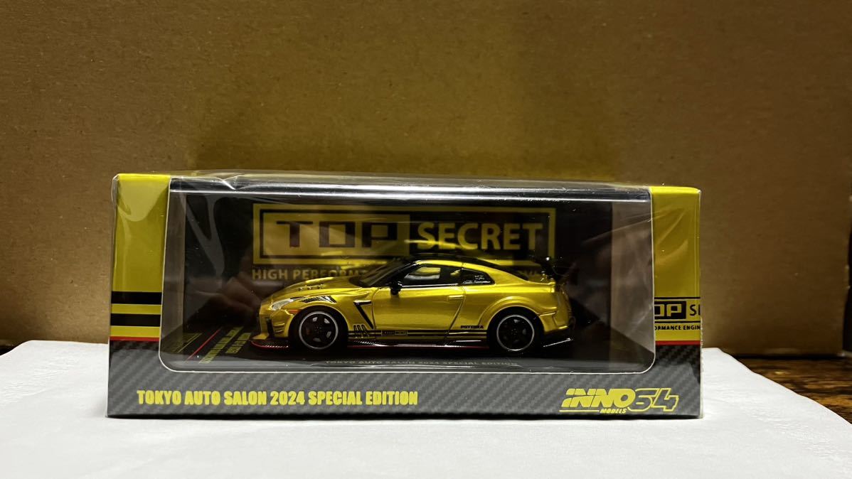 Inno model 1/64 東京オートサロン 会場 限定 日産 R35 GTR 金 トップシークレット TOP SECRET Inno64 ニスモ nismo スモーキー永田 GT-R_画像1