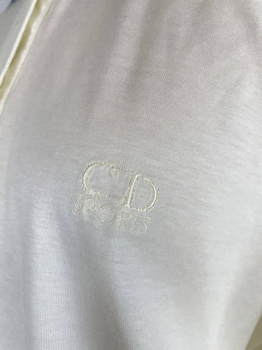 【極美品】Christian Dior 　クリスチャンディオール　トップス　綿 100%　刺繍ロゴ　大きめレディース　アイボリー　L_画像8
