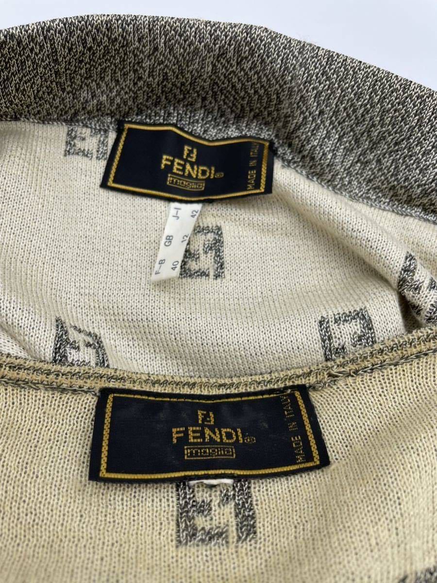 【FENDI】フェンディ　スカートセットアップ　ズッカ　イタリア製　灰色　_画像8