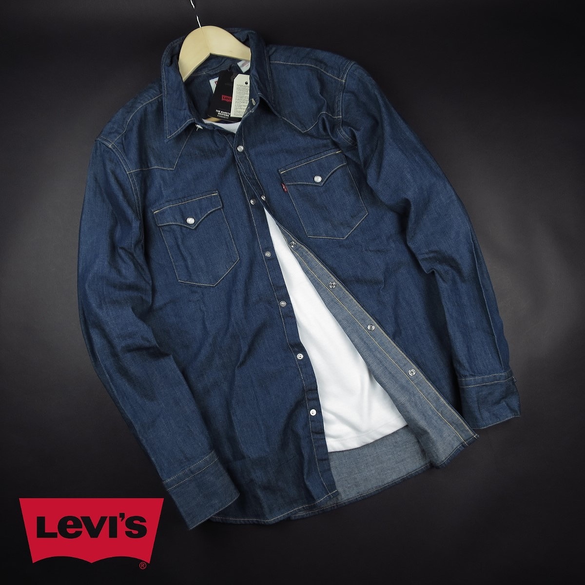 新品★Levi’s/リーバイス/STANDARDデニムウエスタンシャツ857/000紺/【XL】【JP size XXL】_画像9