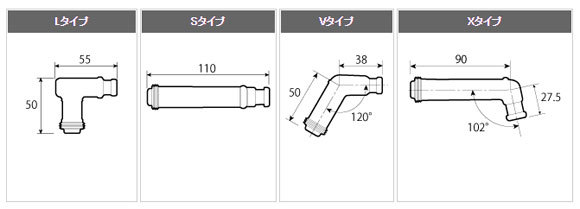 NGK パワーケーブル 汎用タイプ L3R(No.1215) スズキ エポ(PV50) 2輪_画像2