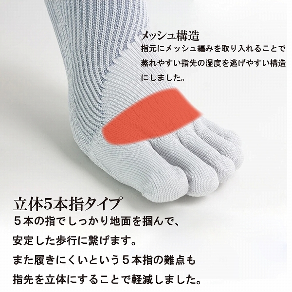 i Ida носки Athlete раунд Pro модель FF Runtage серый 25-27cm 5 пальцев Golf носки короткий IF39