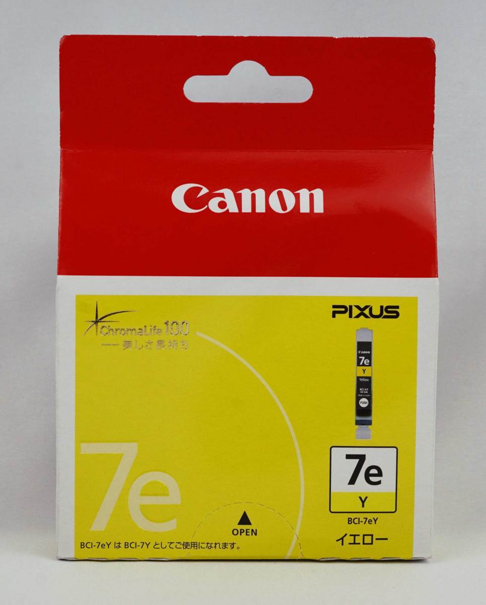 新品 未開封 未使用 Canon キャノン PIXUS 純正インク BCI-7eY イエロー 期限切れ 2015/02_画像1