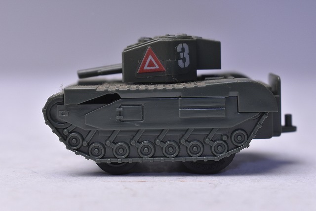 【コンバット チョロＱ】25★CHURCHILL BRITISH TANK★NO.C-12★モスグリーン★イギリス軍★当時物★TAKARA★タカラ★_画像3