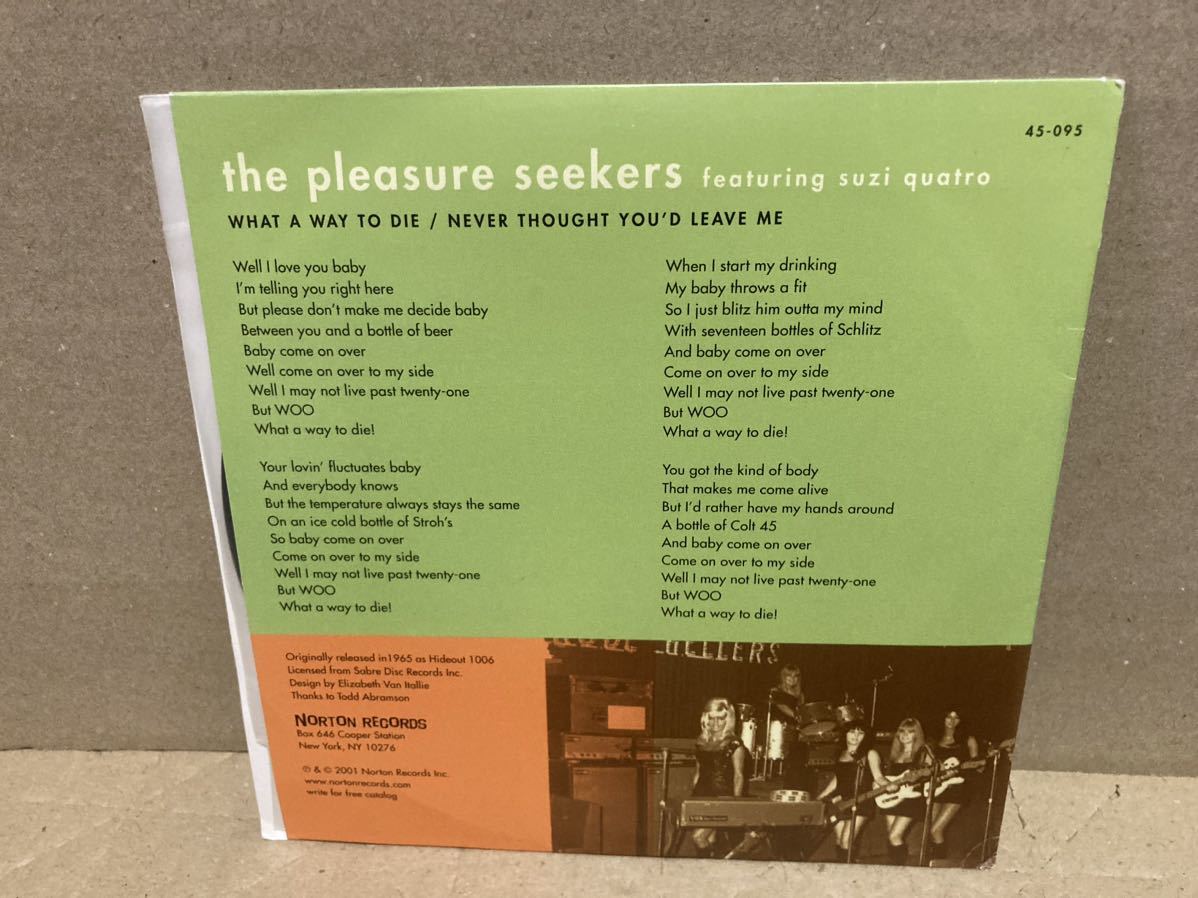 PLEASURE SEEKERS【7' WHAT A WAY TO DIE】GARAGE/SUZI QUATRO/PUNK/パンク天国_画像2